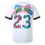 Bel Air 23 White Button Down Baseball Jersey