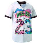 Bel Air 23 White Button Down Baseball Jersey
