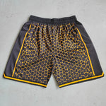 Men's Black Design Basketball Shorts with Zipper Pockets thumbnail