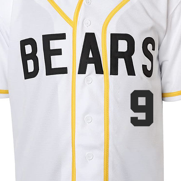 Alfred Ogilvie #9 Bad News Bears Baseball Jersey Authentic front logo