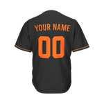 Custom Black and Orange Baseball Jersey