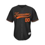 Custom Black and Orange Baseball Jersey
