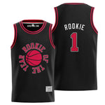 Black and Red Rookie of The Year Basketball Jersey thumbnail