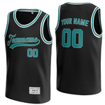 Custom Black and Teal Practice Basketball Jersey thumbnail