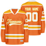 Custom Orange Practice Hockey Jersey with Shoulder Yoke thumbnail
