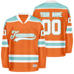 Custom Orange Practice Hockey Jersey with Shoulder Yoke thumbnail
