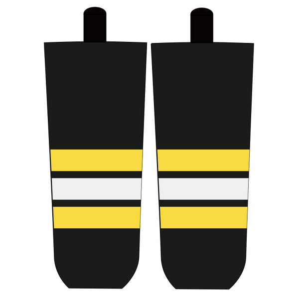 Happy Gilmore Boston Hockey Socks - Black Yellow And White