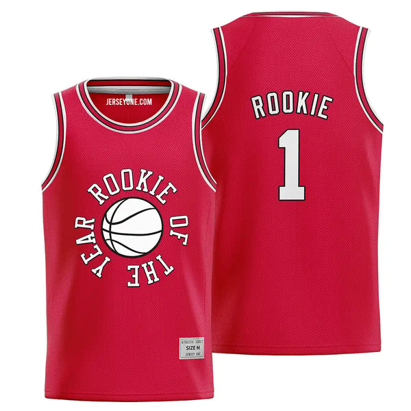 Red Rookie of The Year Basketball Jersey