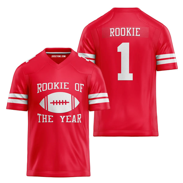 Red Rookie of The Year Football Jersey
