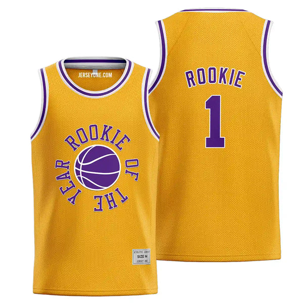 Yellow Rookie of The Year Basketball Jersey