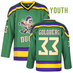 greg goldberg mighty ducks green movie hockey jersey for youth kids boys thumbnail