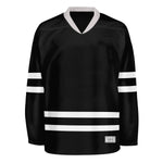 blank black hockey jersey for men