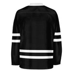 plain black hockey jersey for youth