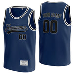 custom navy and black basketball jersey