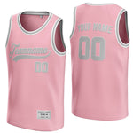 custom pink and grey basketball jersey