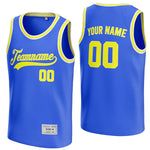 Custom Blue Embroidered Basketball Jersey