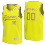 custom yellow and gold basketball jersey
