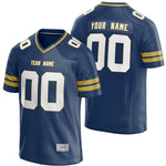 custom navy and gold football jersey