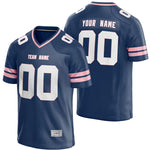 custom navy and light pink football jersey