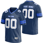 custom navy and blue football jersey
