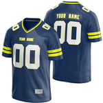 custom navy and yellow football jersey
