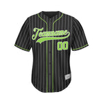 Custom Sublimation Black Pinstripe Baseball Jersey