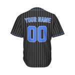 Custom Sublimation Black Pinstripe Baseball Jersey