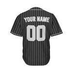 Custom Sublimation Black Pinstripe Baseball Jersey