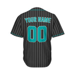 Custom Sublimation Black Pinstripe Baseball Jersey