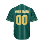Custom Sublimation Deep Green Pinstripe Baseball Jersey
