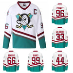 mens mighty ducks d2 white movie hockey jersey