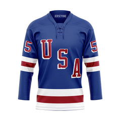 Herb Brooks Jersey - Vintage 1960 USA Hockey Jersey