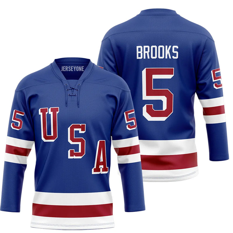 Herb Brooks Jersey - Vintage 1960 USA Hockey Jersey | Retro Uniform