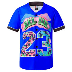 90s Bel Air 23 Printed Baseball Jersey Jersey One