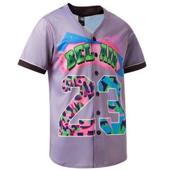 90s Bel Air 23 Printed Baseball Jersey Jersey One