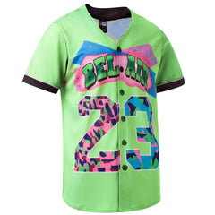 Men's Bel Air 23 Light Green Retro Baseball Jersey