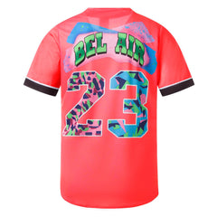 Bel Air 23 Red Button Up Baseball Jersey for Women