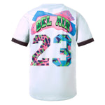 Bel Air 23 White Button Down Baseball Jersey thumbnail