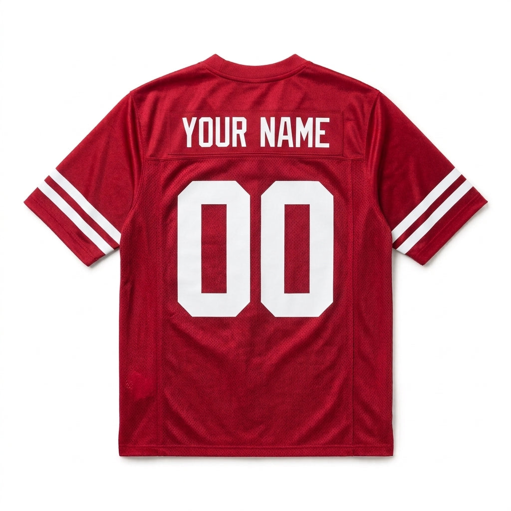 Vintage Style Custom Black Football Jersey - Two-Piece Front Cut Mesh Jersey