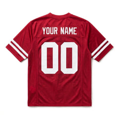 Vintage Style Custom Black Football Jersey - Two-Piece Front Cut Mesh Jersey