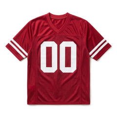 Vintage Style Custom Black Football Jersey - Two-Piece Front Cut Mesh Jersey