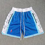 Men's Blue Design Streetwear Basketball Shorts with Zipper thumbnail