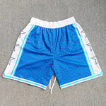 Men's Blue Design Streetwear Basketball Shorts with Zipper thumbnail