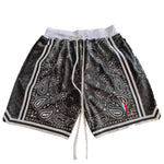 Bandana Printed Streetwear Basketball Shorts with Zipper Pockets thumbnail