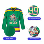adam banks mighty ducks movie jersey green embrodiery logo thumbnail