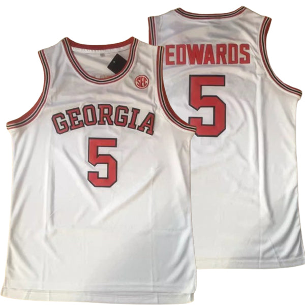 Anthony Edwards Georgia Bulldogs College Basketball Jersey #5
