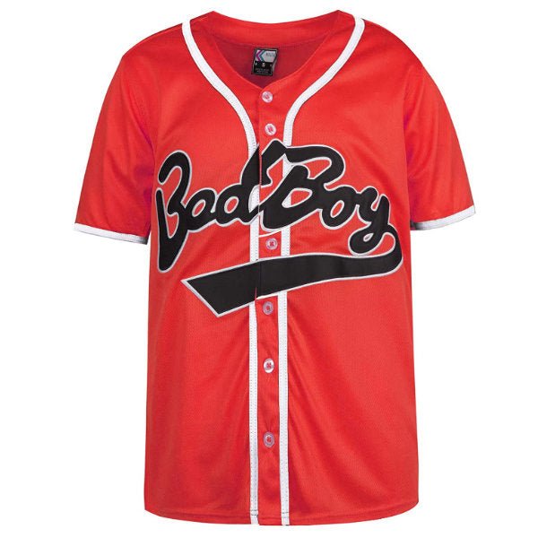 Bad Boy Red Baseball Jersey for Men and Women