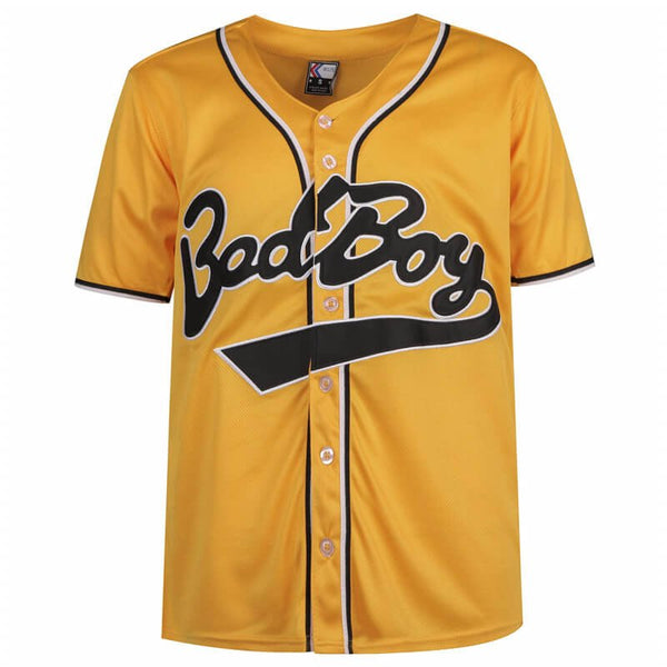 Bad Boy Yellow Baseball Jersey for Men and Women
