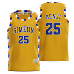 Ben Benji Wilson Simeon High School Basketball Jersey Yellow thumbnail