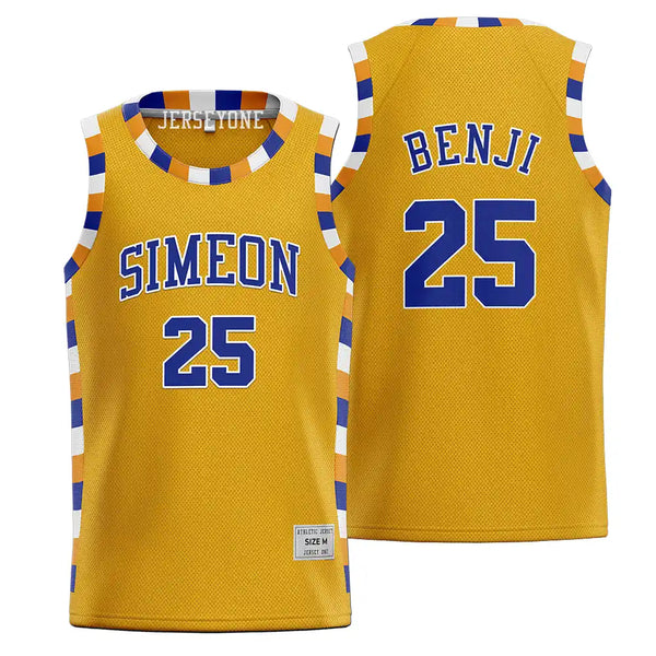 Ben Benji Wilson Simeon High School Basketball Jersey Yellow